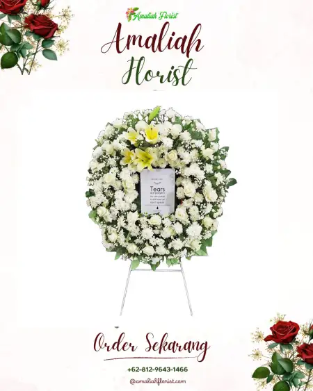 Krans Bunga Duka Benda Baru