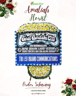 Papan Bunga Duka di Benda Baru